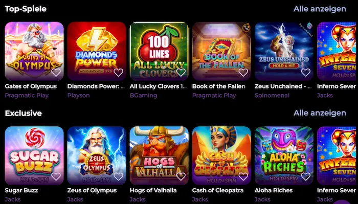 SpinMama Casino games