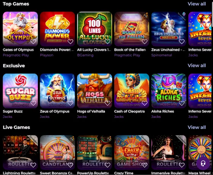 SpinMama Casino games